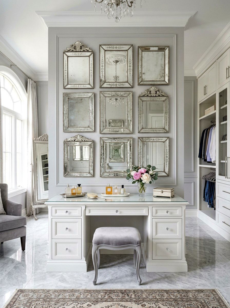 Vintage Silver Mirror Gallery - 30 statement mirror gallery ideas