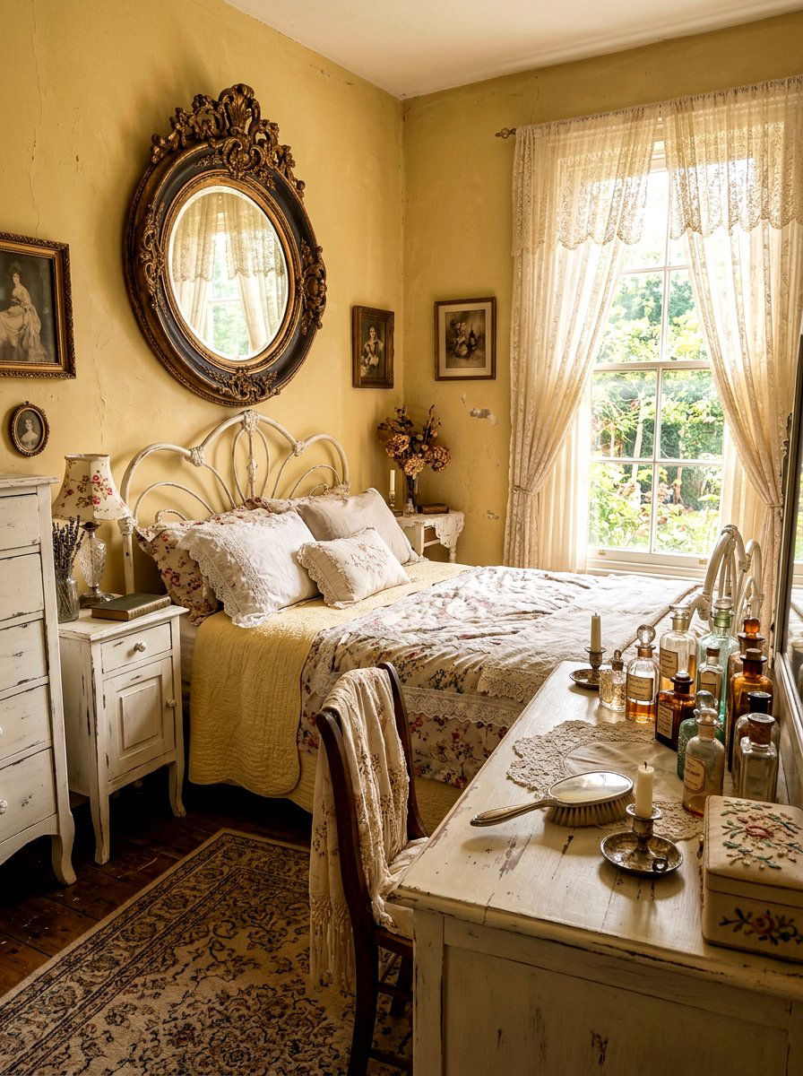 Vintage Soft Yellow Bedroom - 30 soft yellow bedroom ideas