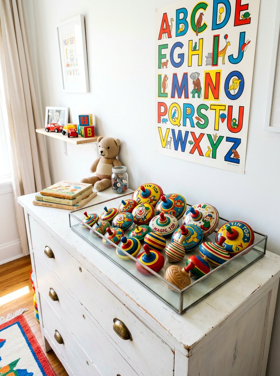 Vintage Spinning Top - 30 heirloom toy nursery ideas
