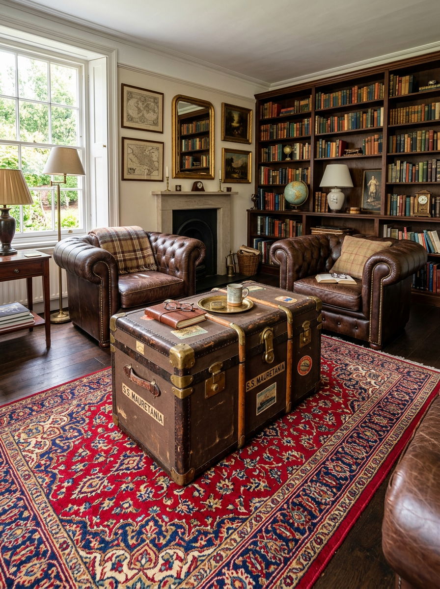Vintage Steamer Trunk - 30 trunk coffee table ideas