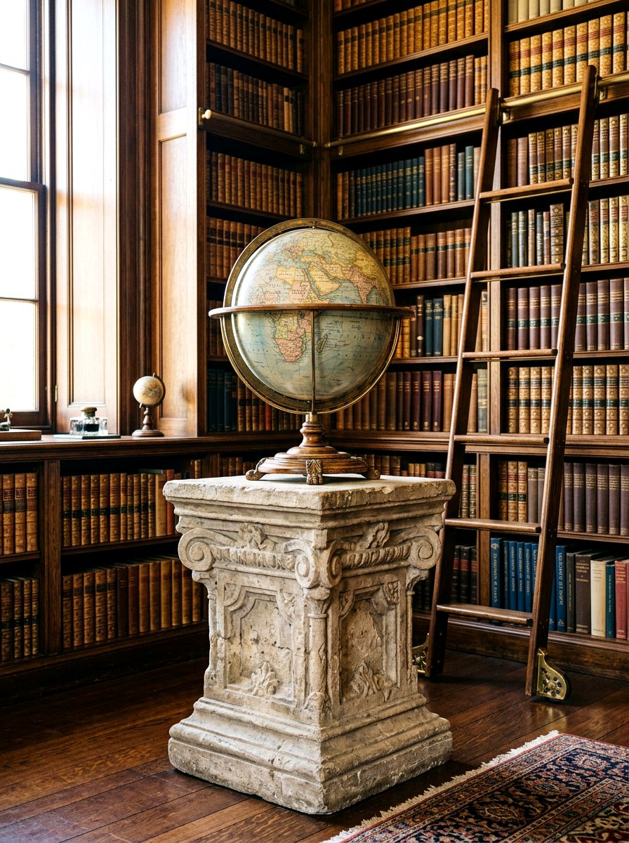 Vintage Stone Pedestal Library - 30 stone pedestal decor ideas