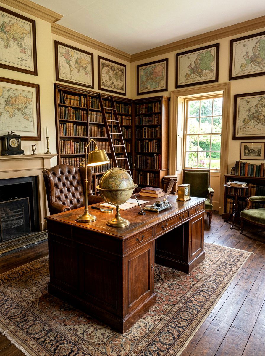 Vintage Study Room - 30 dark academia room ideas