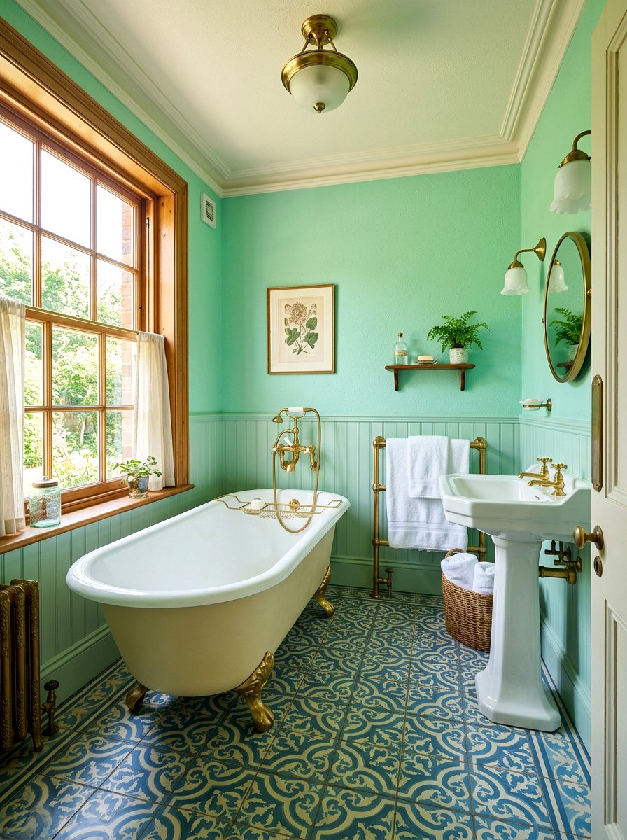 Vintage Style Corner Tub - 30 freestanding tub corner ideas