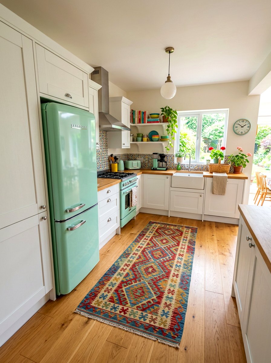 Vintage Style Fridge - 30 eclectic kitchen ideas