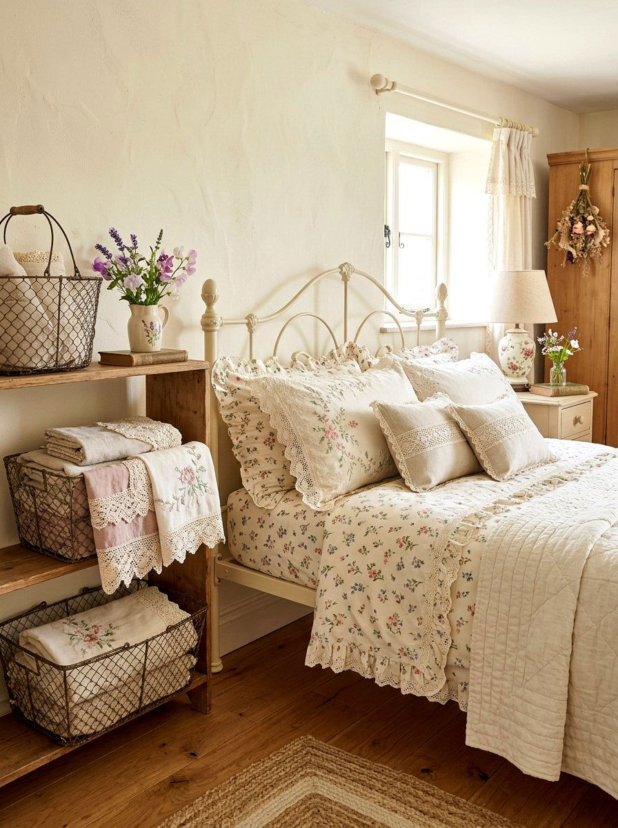 Vintage Style Linens - 30 linen cupboard styling ideas