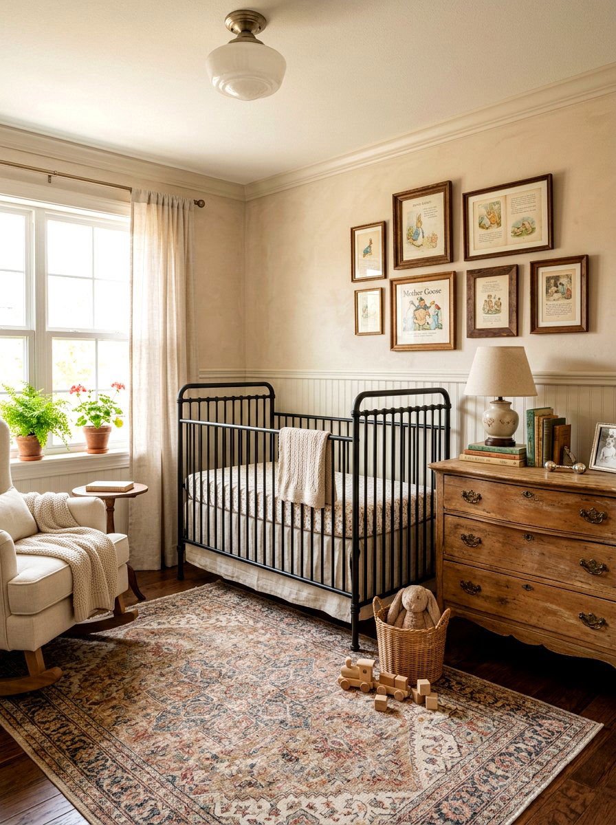 Vintage Style Nursery - 30 gender neutral baby room ideas