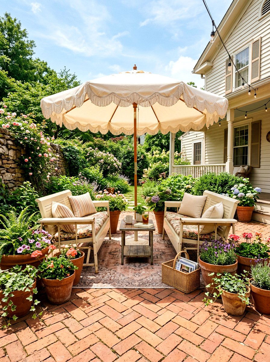Vintage Style Patio - 30 terracotta and cream patio ideas
