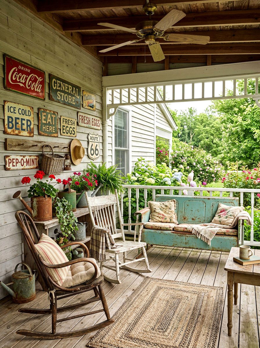 Vintage Style Porch - 30 summer front porch ideas