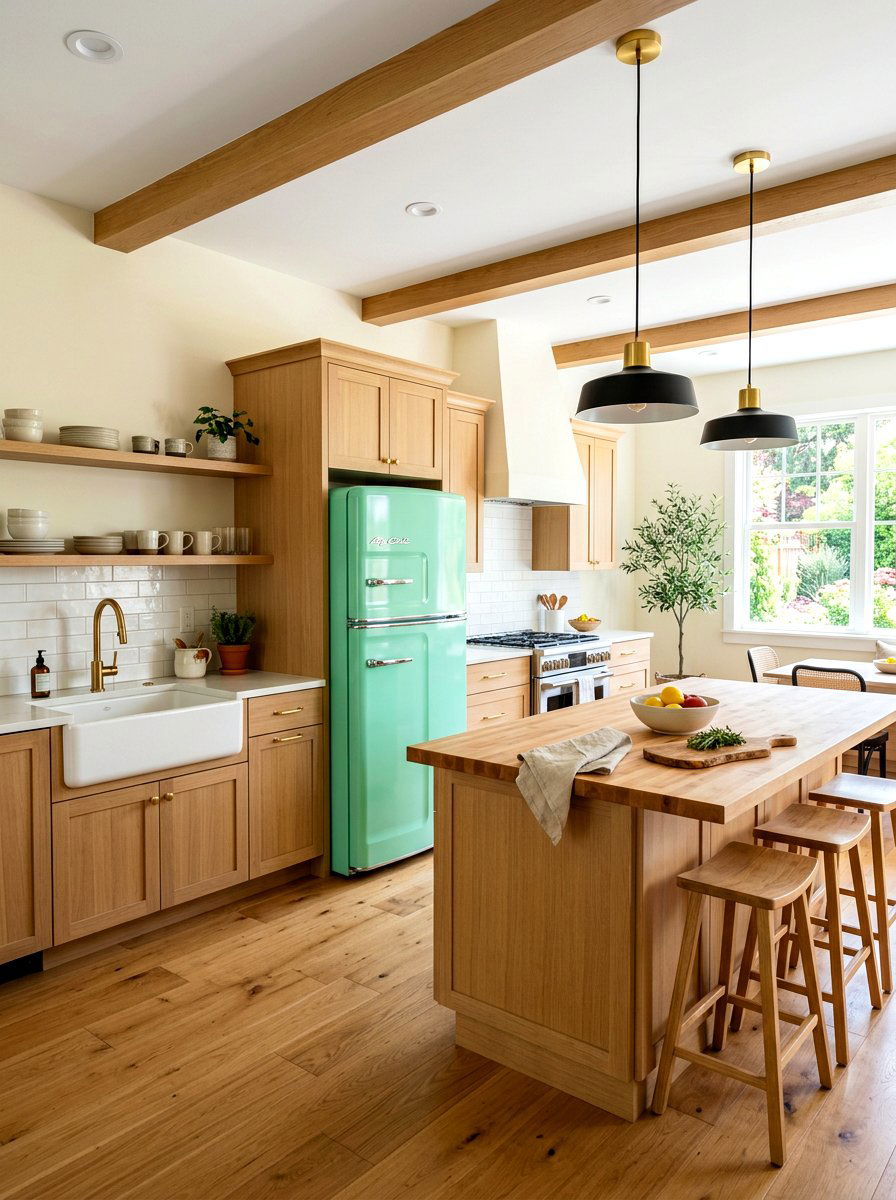 Vintage Style Refrigerator - 30 retro kitchen ideas