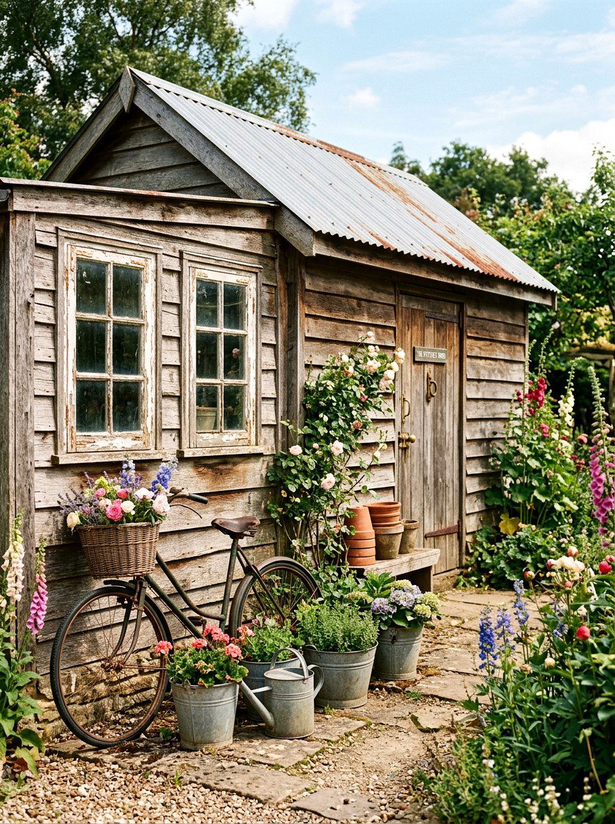 Vintage Style Shed - 30 cottage shed ideas