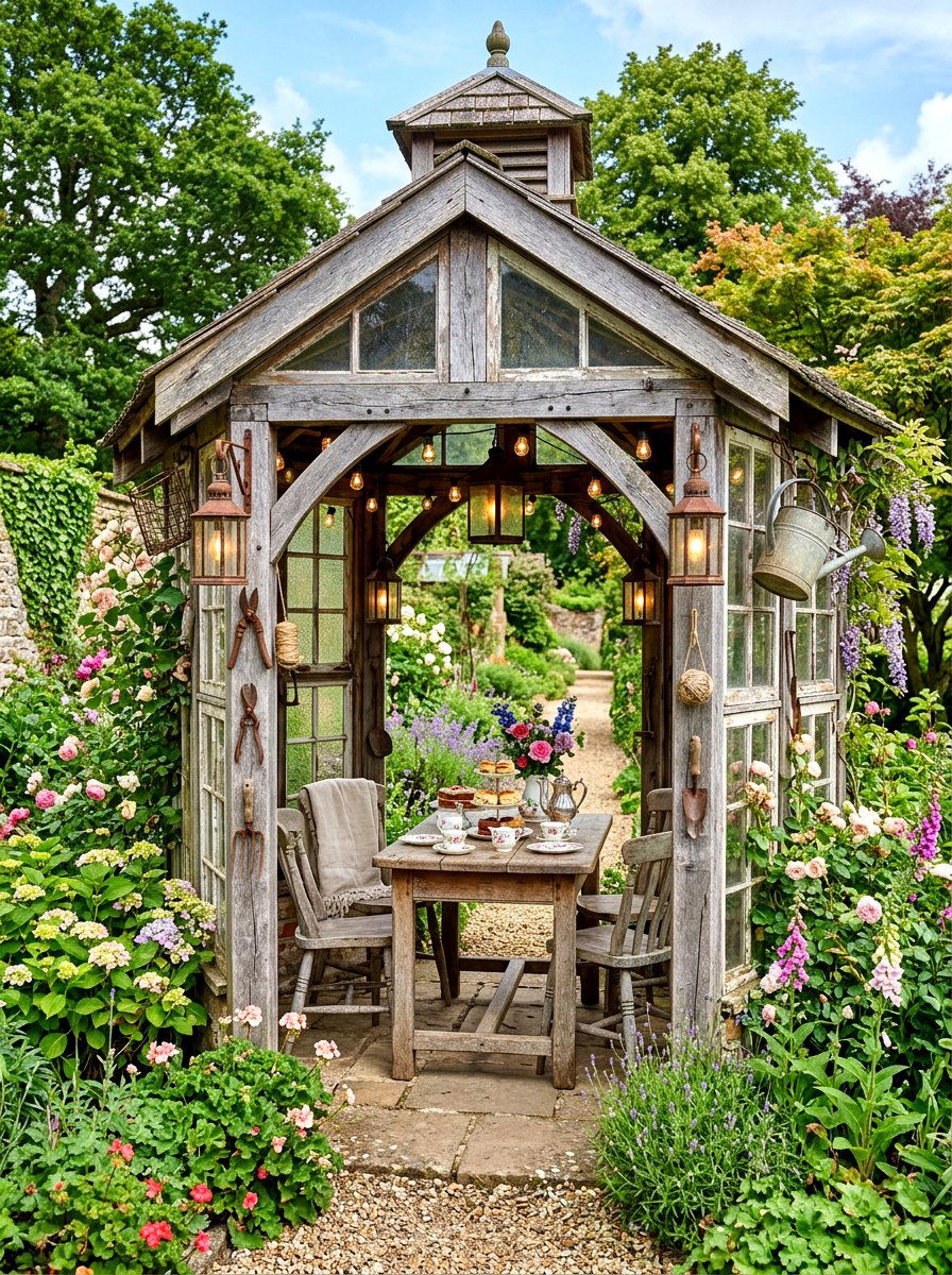 Vintage Style Tea Gazebo - 30 garden tea gazebo ideas