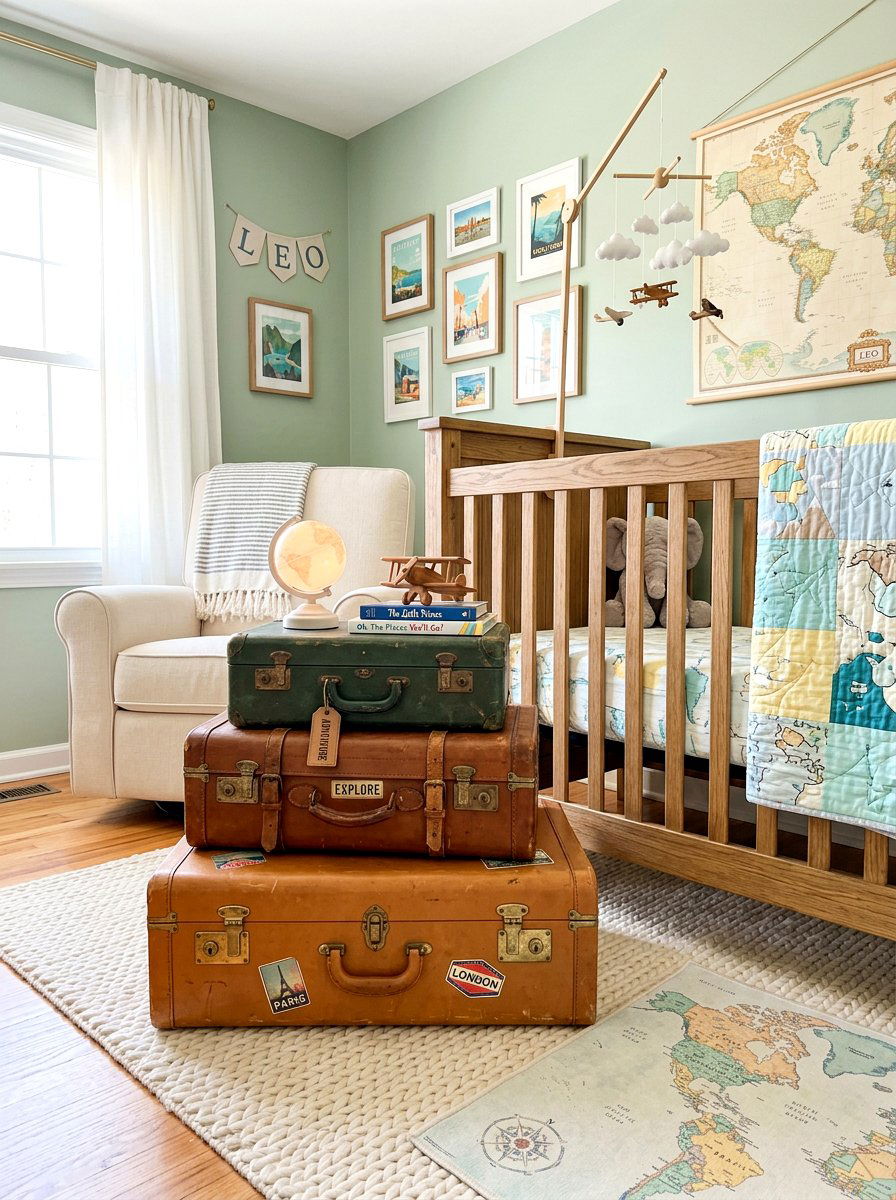 Vintage Suitcase Side Table - 30 reclaimed material decor ideas