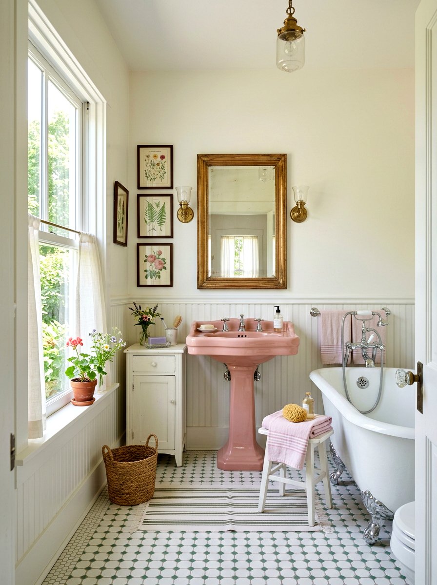 Vintage Summer Bathroom - 30 summer bathroom decor ideas