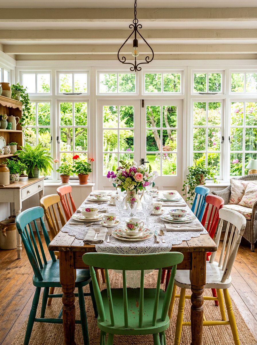 Vintage Sunroom Dining - 30 sunroom dining ideas