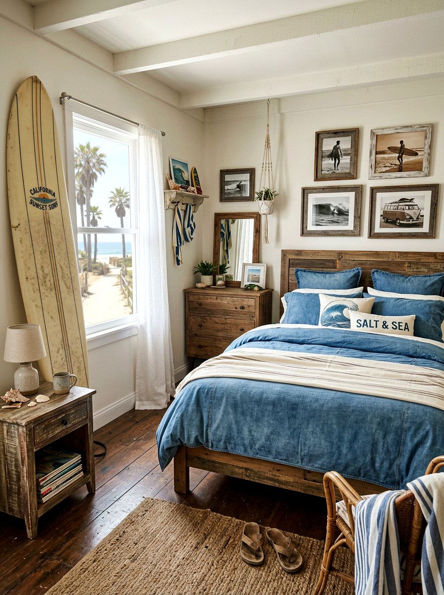 Vintage Surf Bedroom - 30 resort summer bedroom ideas