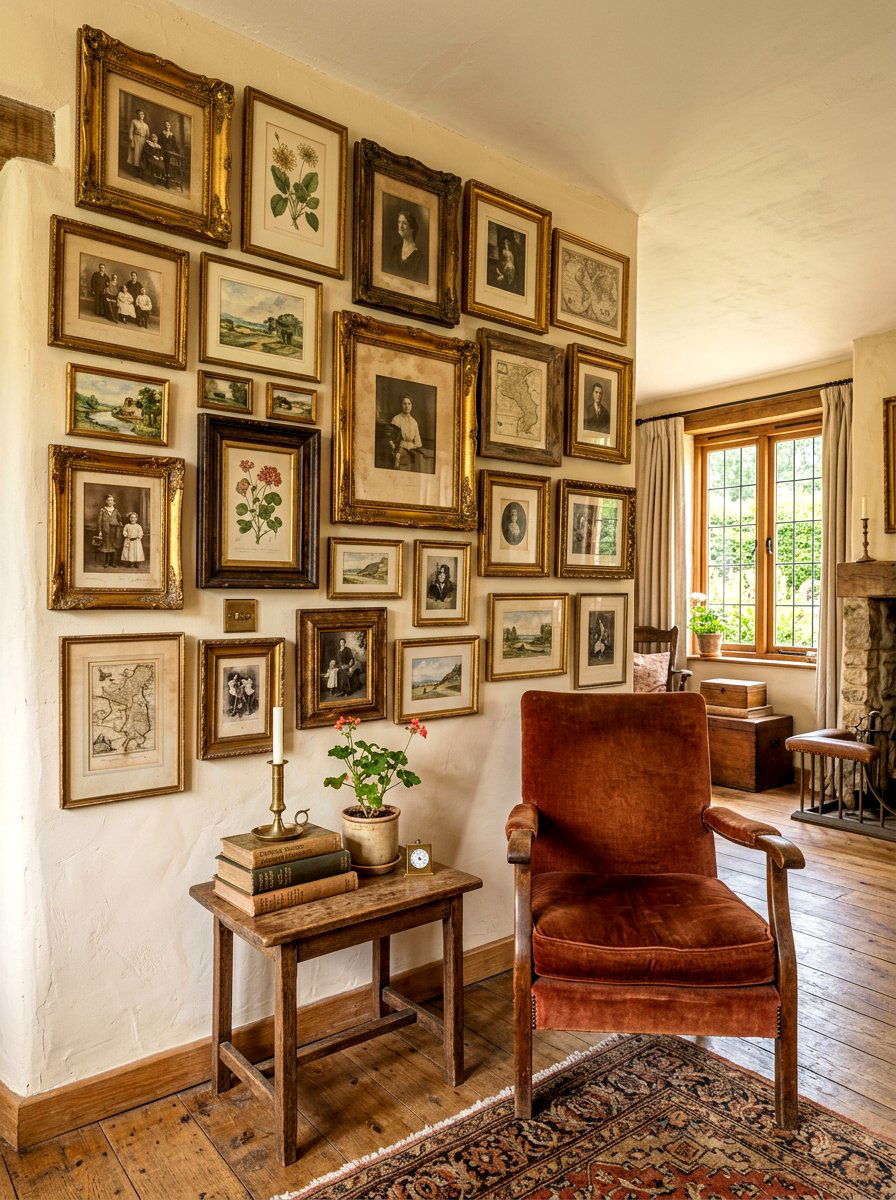 Vintage Thrifted Frames - 30 gallery wall ideas