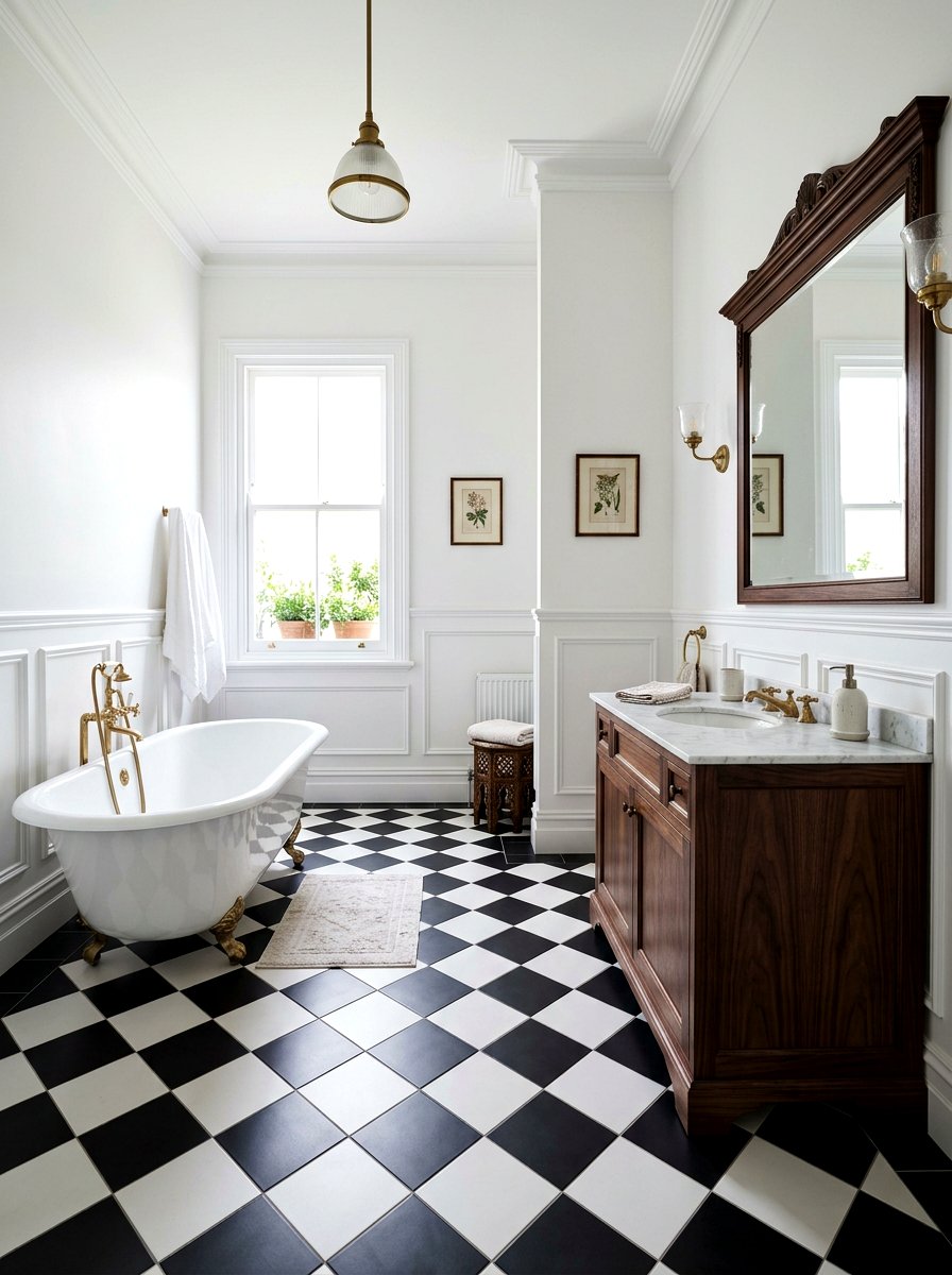 Vintage Tile Floor - 30 traditional bathroom ideas