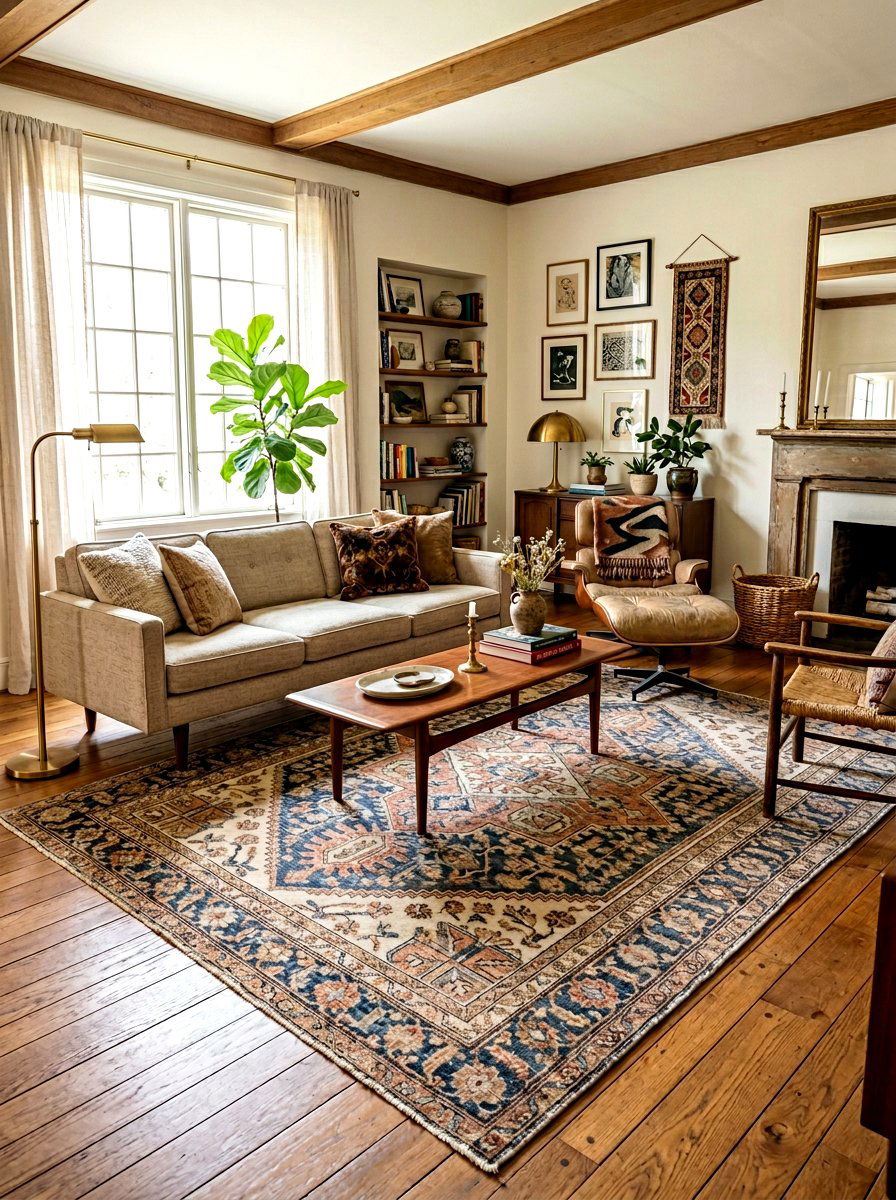 Vintage Turkish Rug Living Room - 30 living room rug ideas