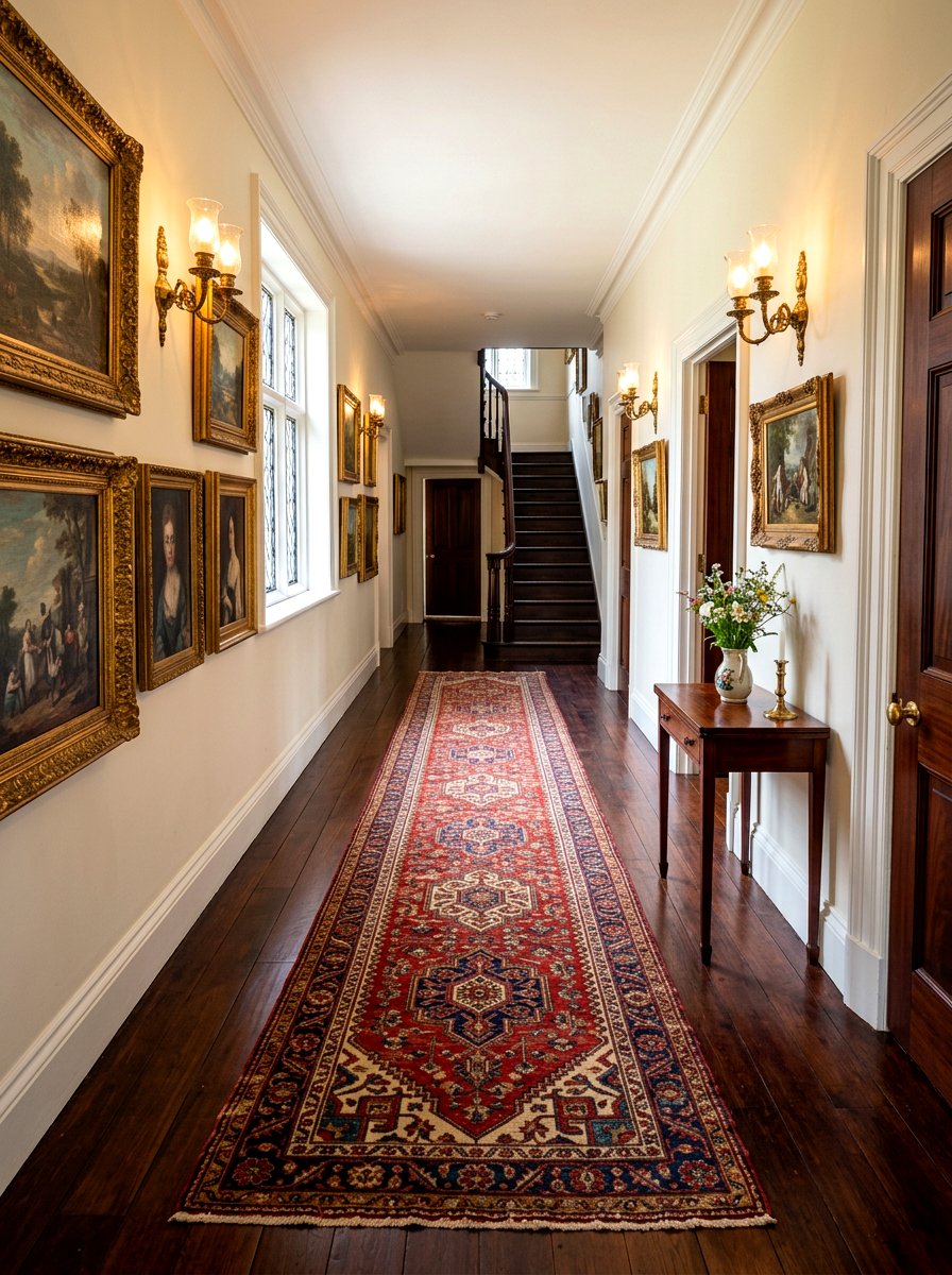 Vintage Turkish runner - 30 narrow hallway runner ideas