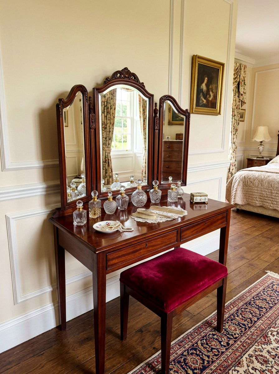 Vintage Vanity Table - 30 heritage home decor ideas