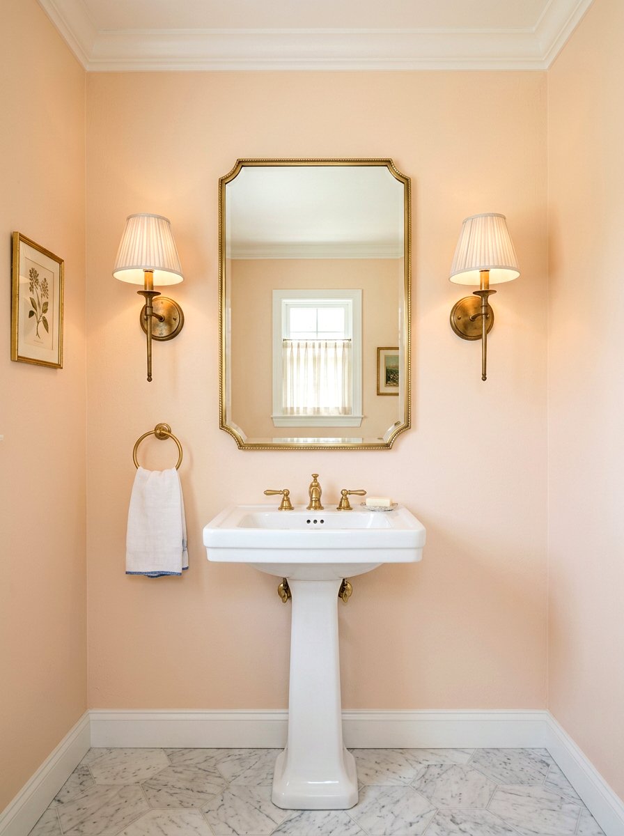 Vintage Wall Sconce Lighting - 30 vintage powder room ideas