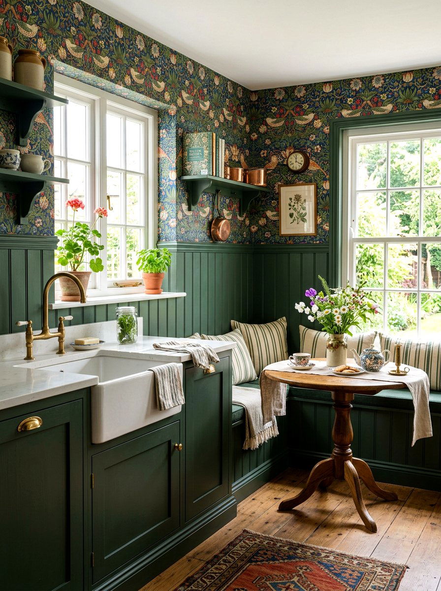 Vintage Wallpaper Kitchen - 30 heritage kitchen decor ideas