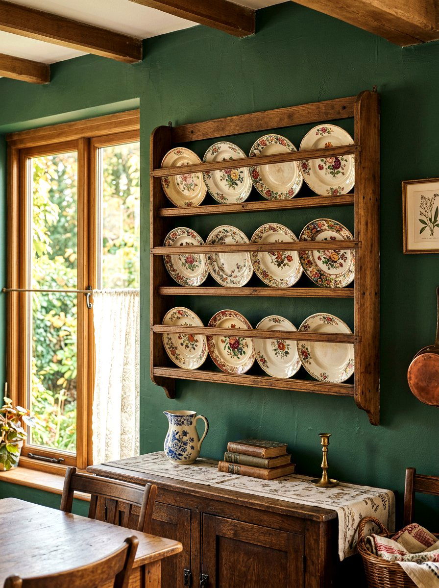 Vintage Wooden Plate Rack - 30 plate rack wall ideas