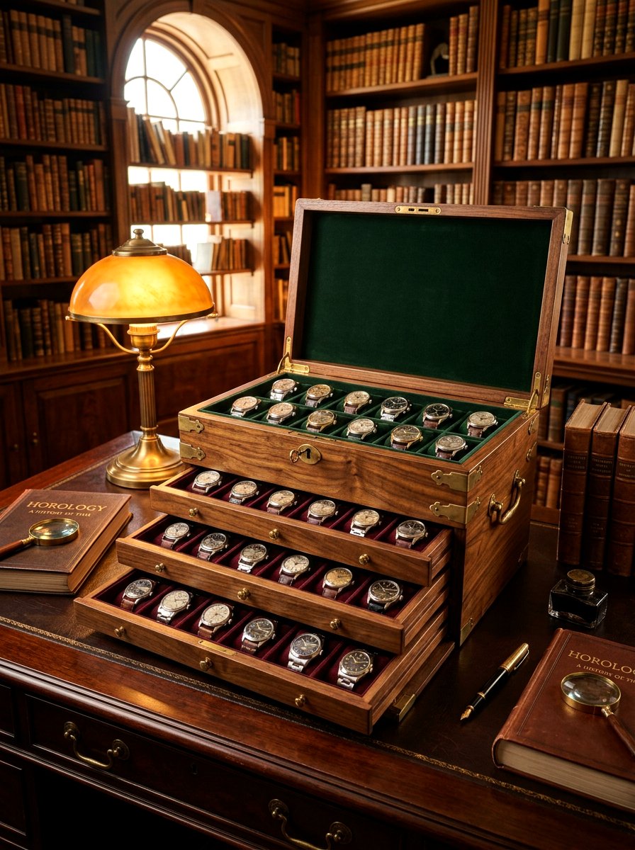 Vintage Wooden Watch Chest - 30 watch storage ideas