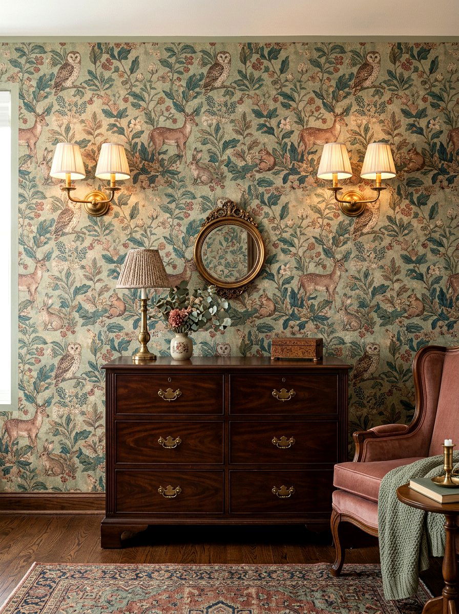 Vintage Woodland Animal Wallpaper - 30 woodland wall mural nursery ideas