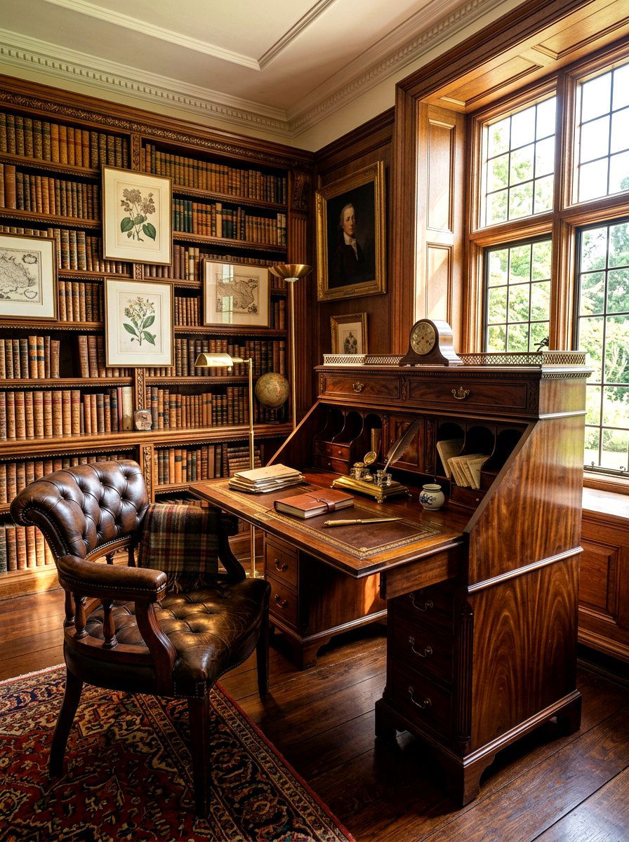 Vintage Writing Desk - 30 writing desk nook ideas