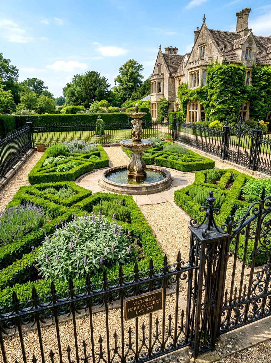 Vintage Wrought Iron Fence - 30 herb garden fence ideas