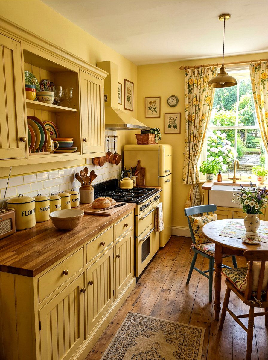 Vintage Yellow Kitchen Decor - 30 muted yellow kitchen ideas