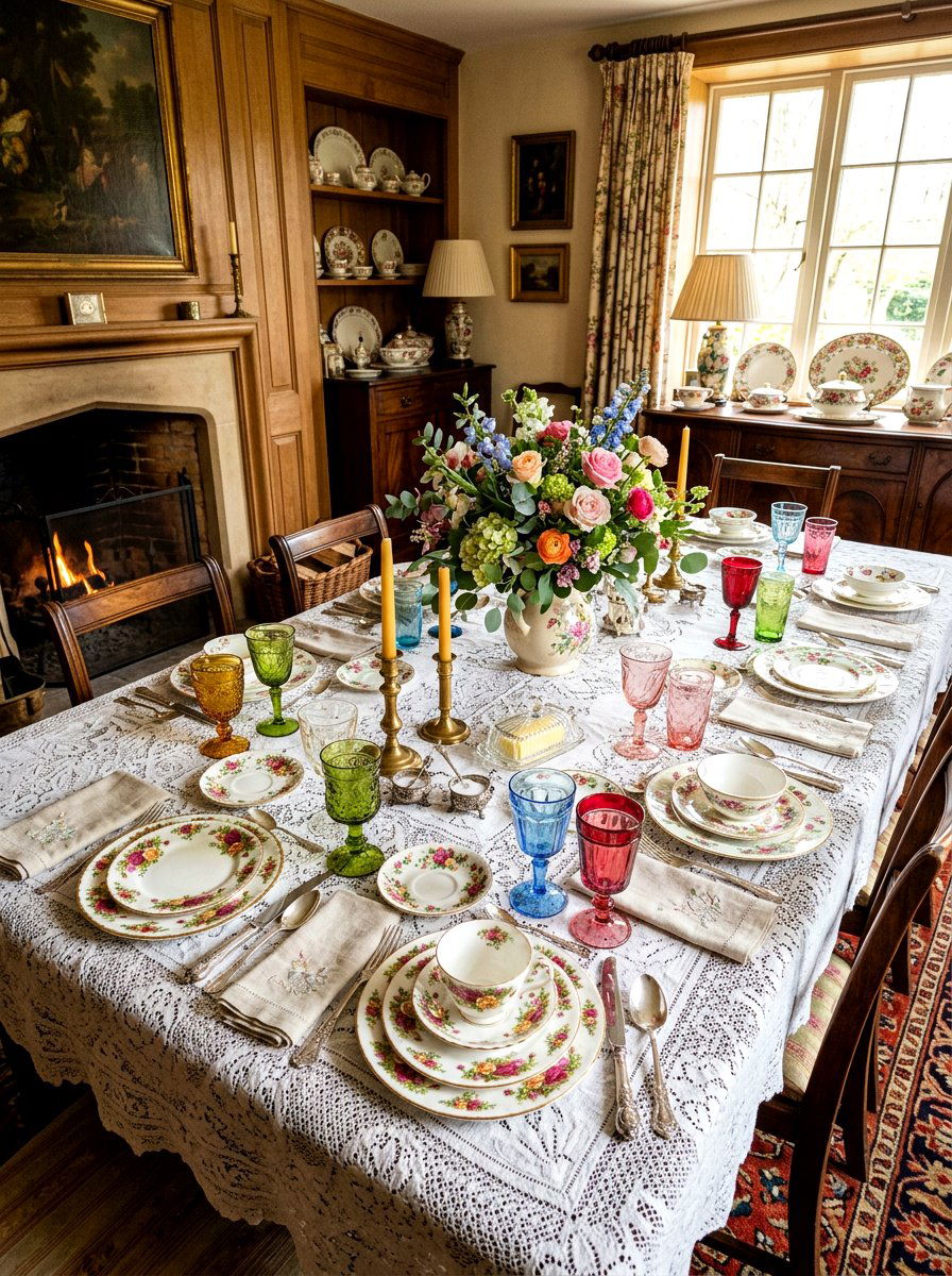 Vintage aesthetic dinner table - 30 romantic dinner party ideas at home