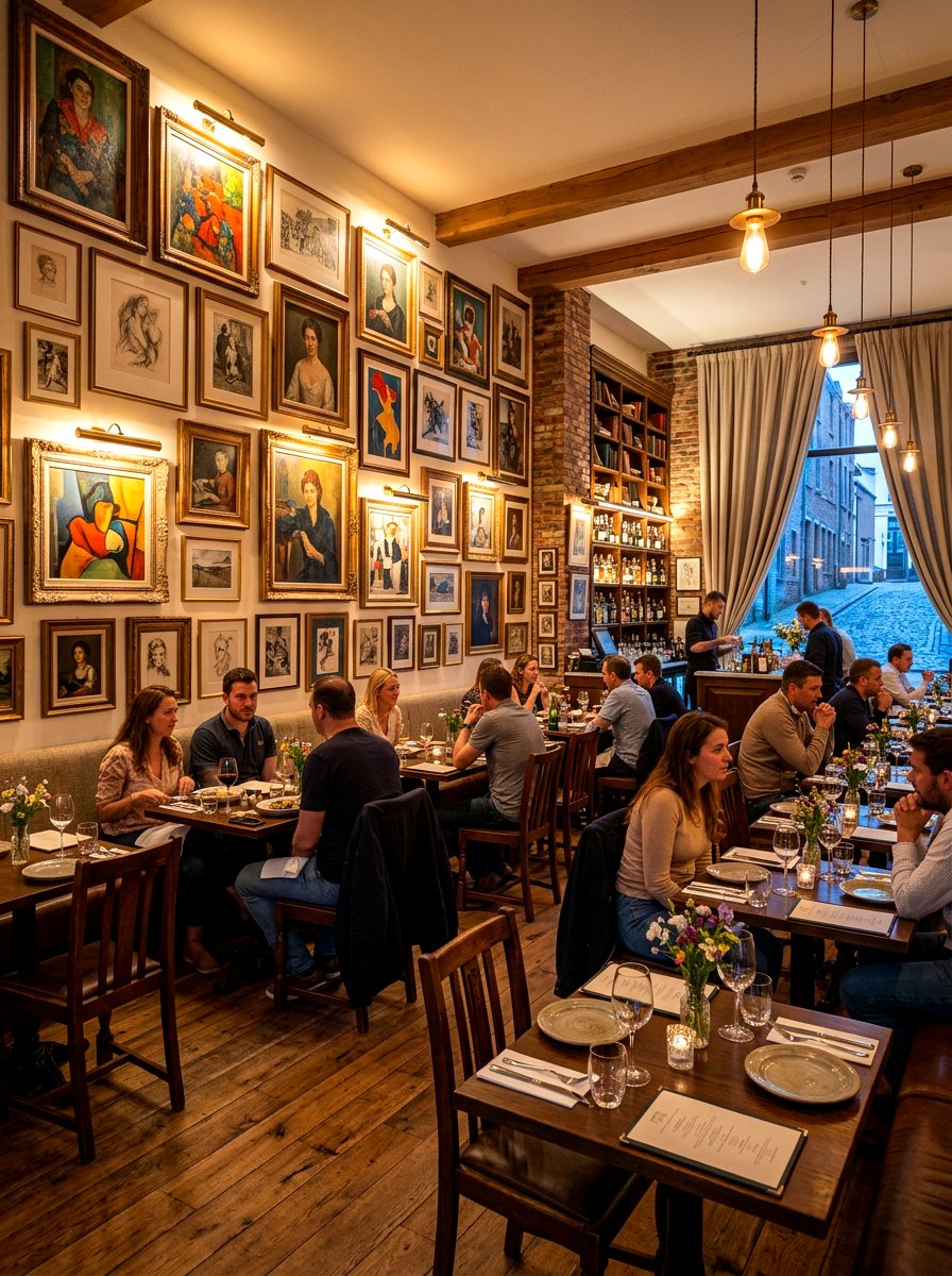 Vintage art gallery - 30 boutique restaurant dining ideas