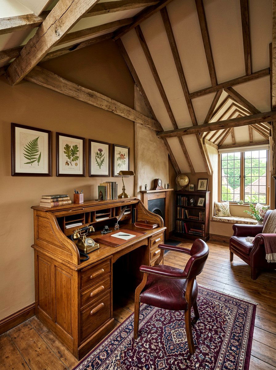 Vintage attic office - 30 attic office ideas