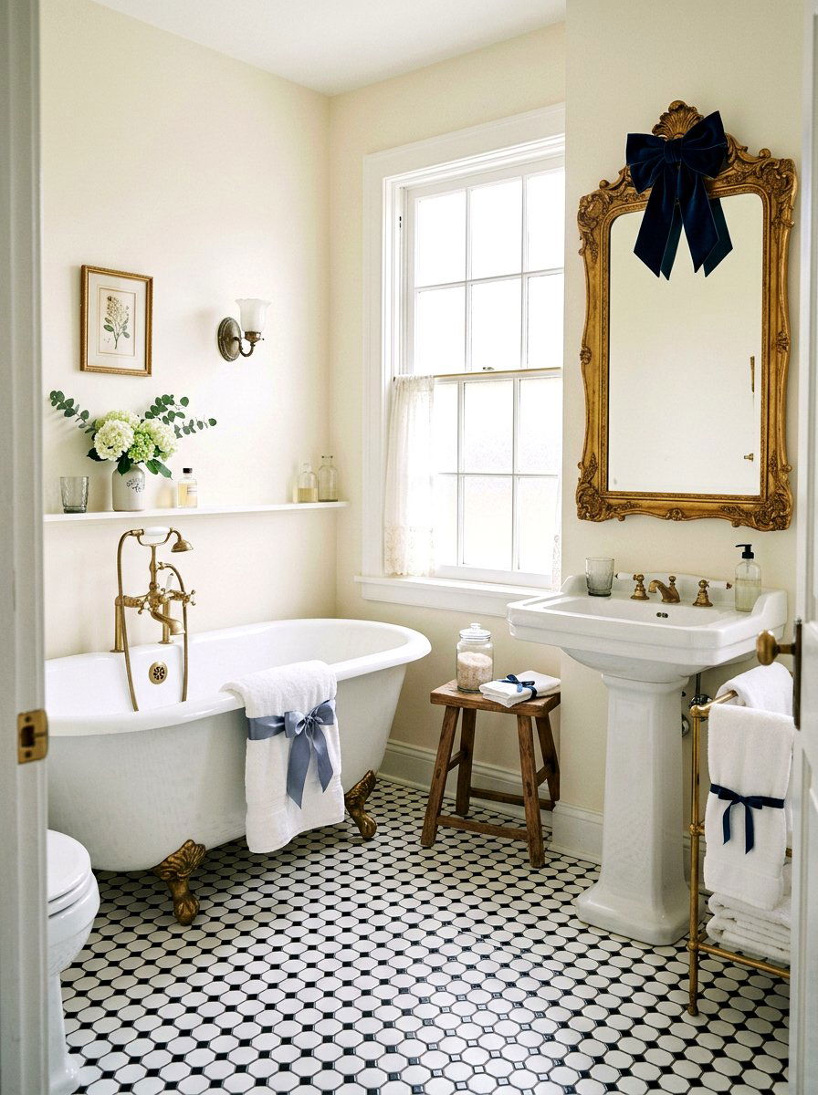 Vintage bathroom bows - 30 bow decor ideas