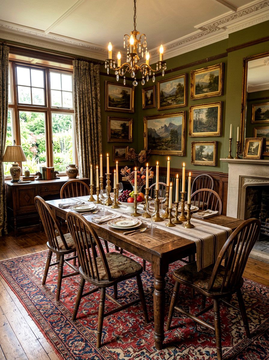 Vintage brass candle holder dining room - 30 candlelit dining room ideas aesthetic