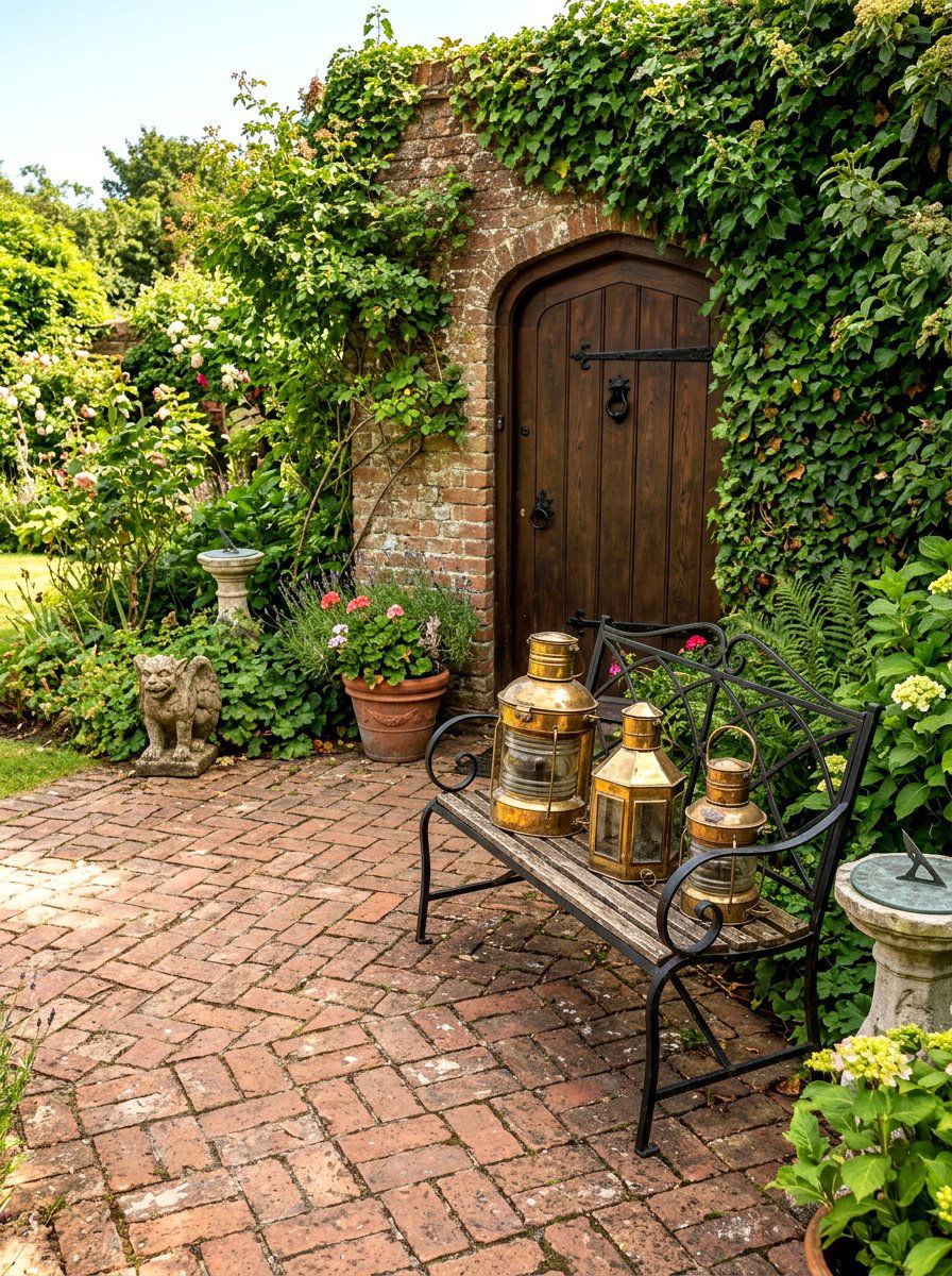 Vintage brass lanterns - 30 lantern patio cluster ideas