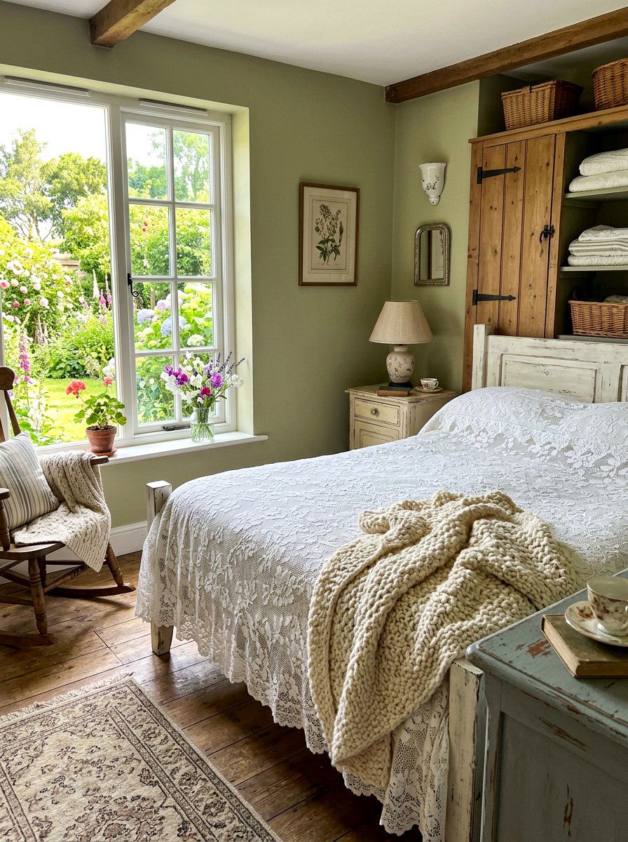 Vintage cottage bedroom - 30 grandma core bedroom ideas
