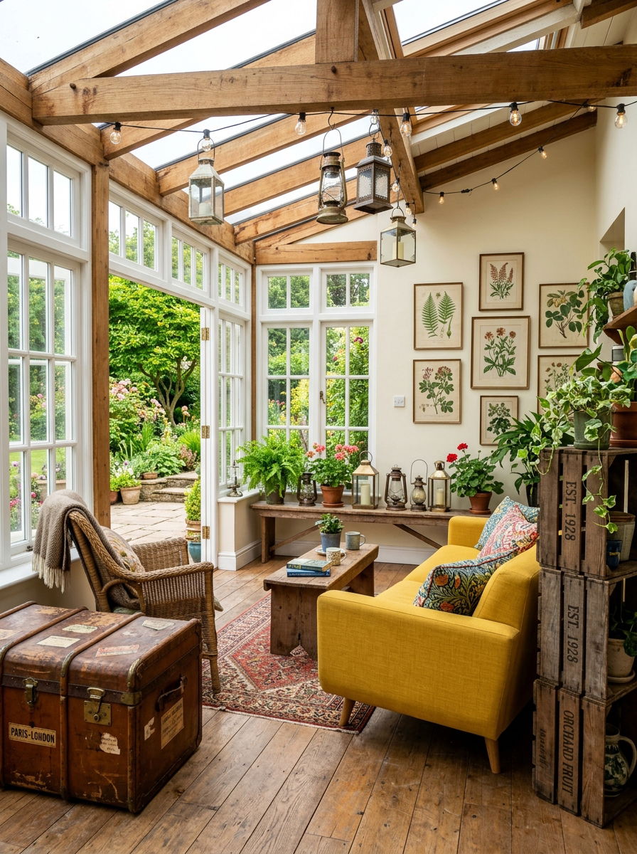 Vintage decor sunroom - 30 rustic sunroom ideas