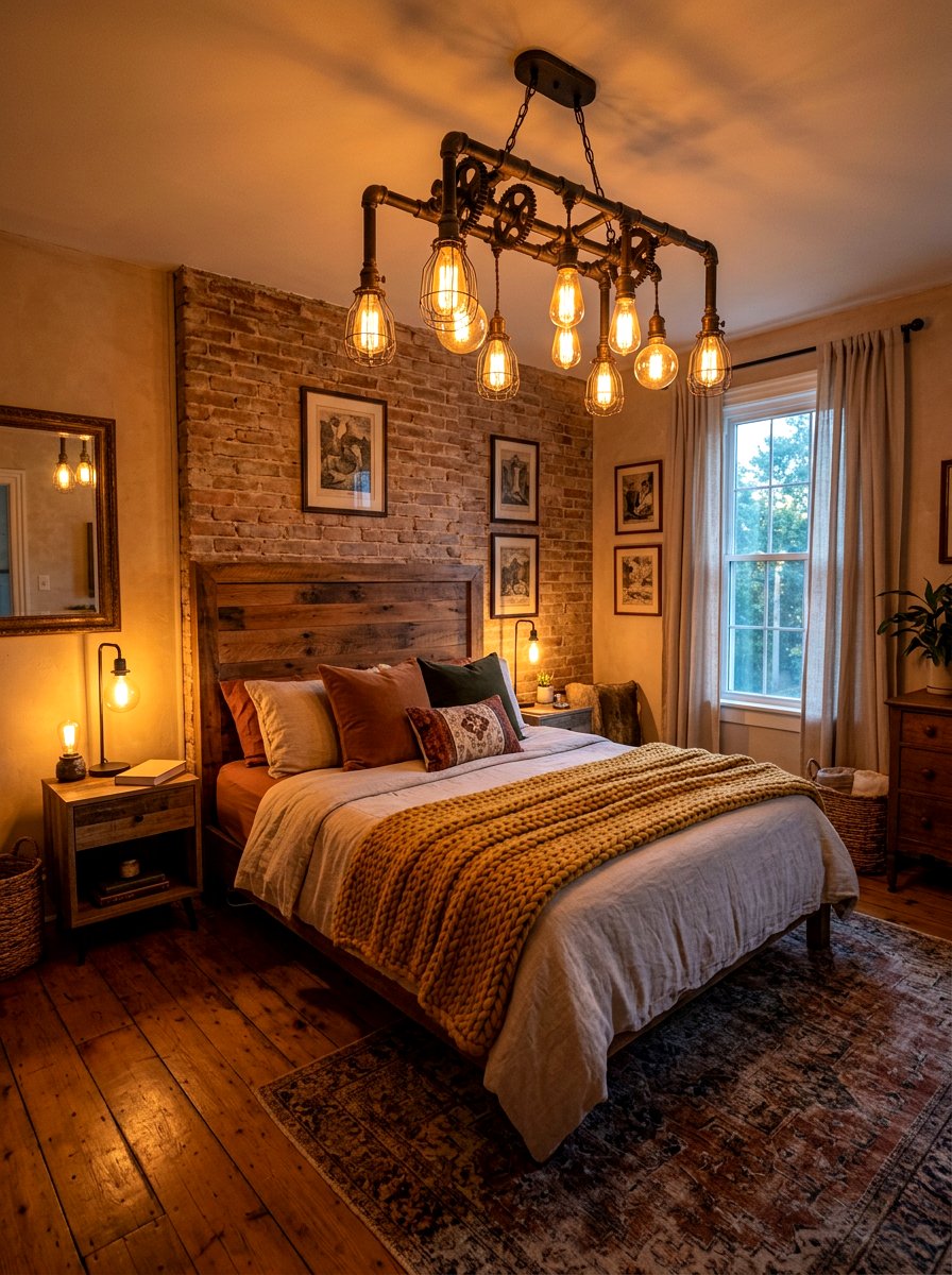 Vintage edison bulb - 30 circadian bedroom lighting ideas