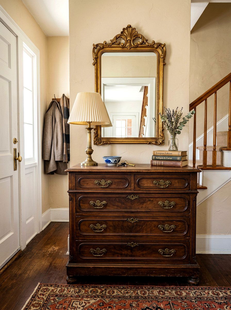 Vintage entryway chest drawers - 30 entryway decor ideas