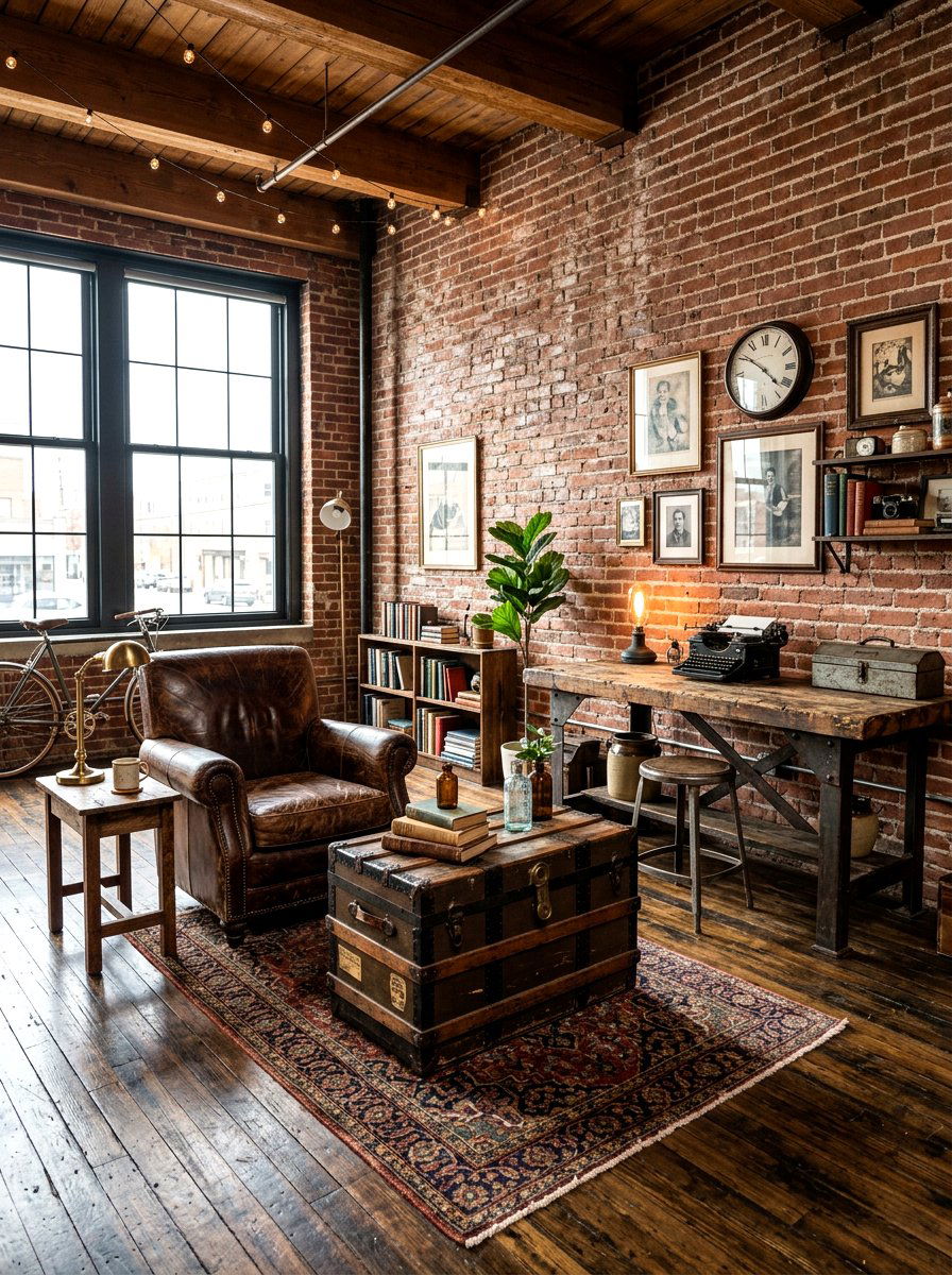 Vintage furniture loft - 30 loft apartment ideas