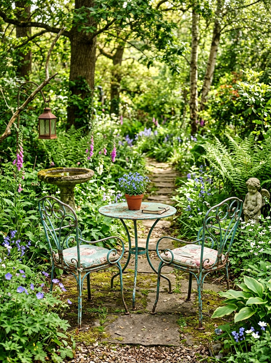 Vintage garden bistro chair - 30 bistro chair patio ideas
