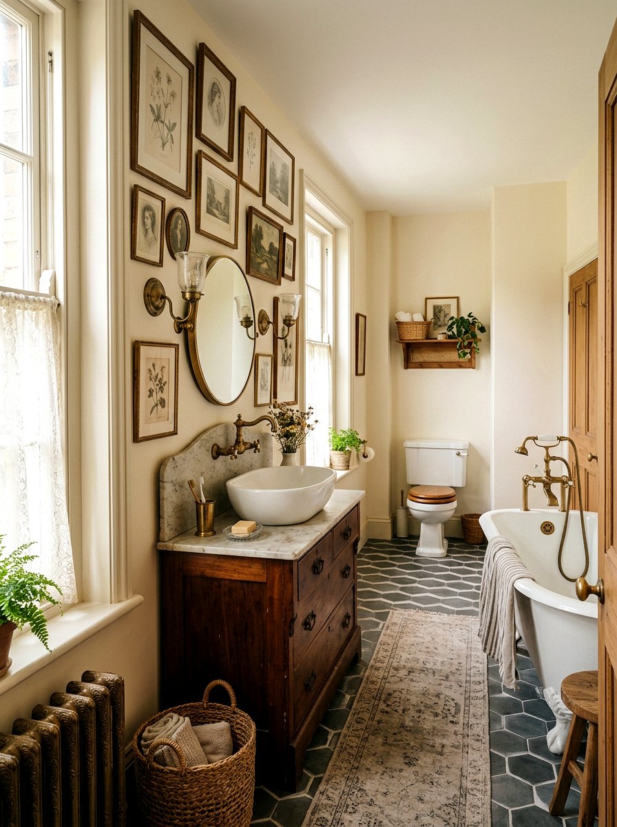Vintage inspired bathroom - 30 Nancy Meyers bathroom ideas
