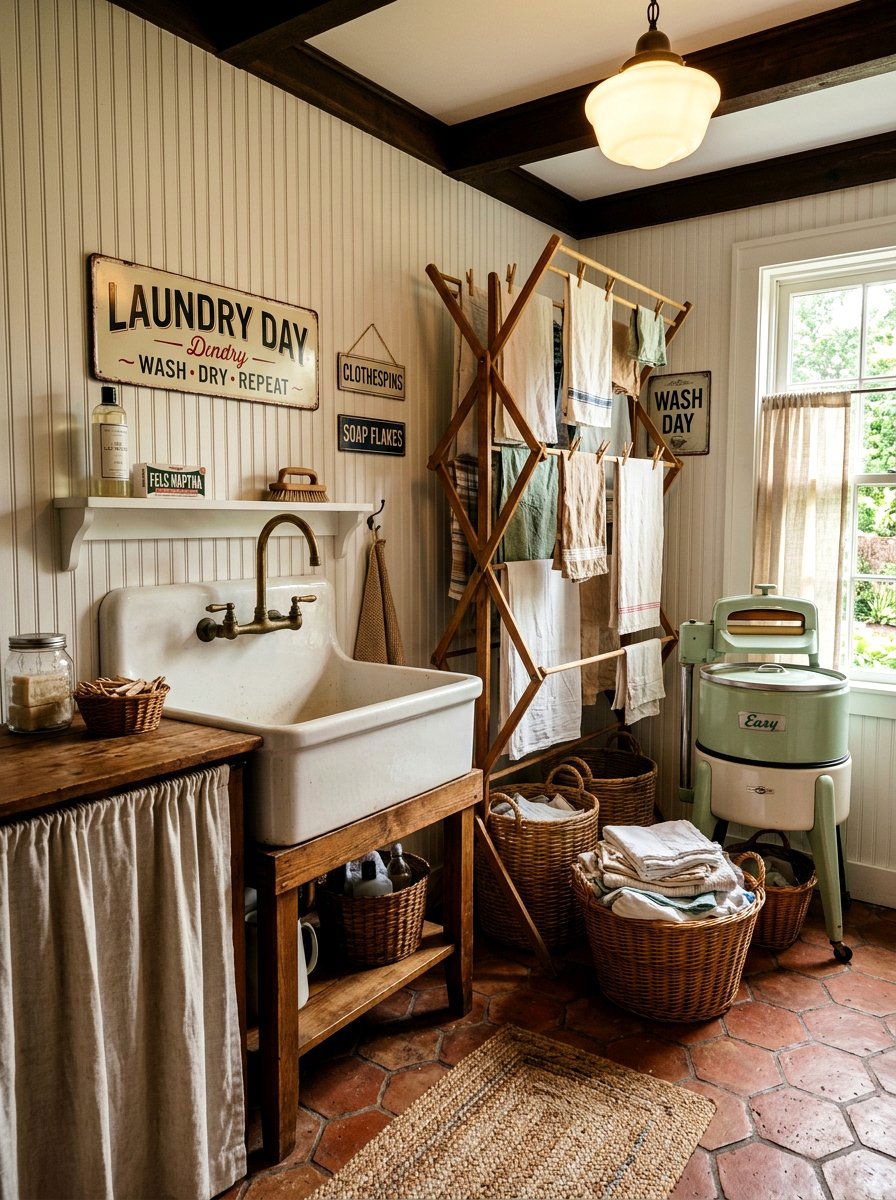 Vintage laundry room - 30 laundry room ideas