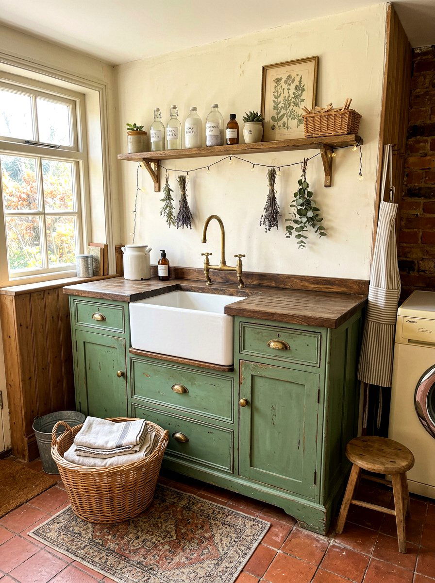Vintage laundry sink cabinet - 30 utility sink cabinet ideas