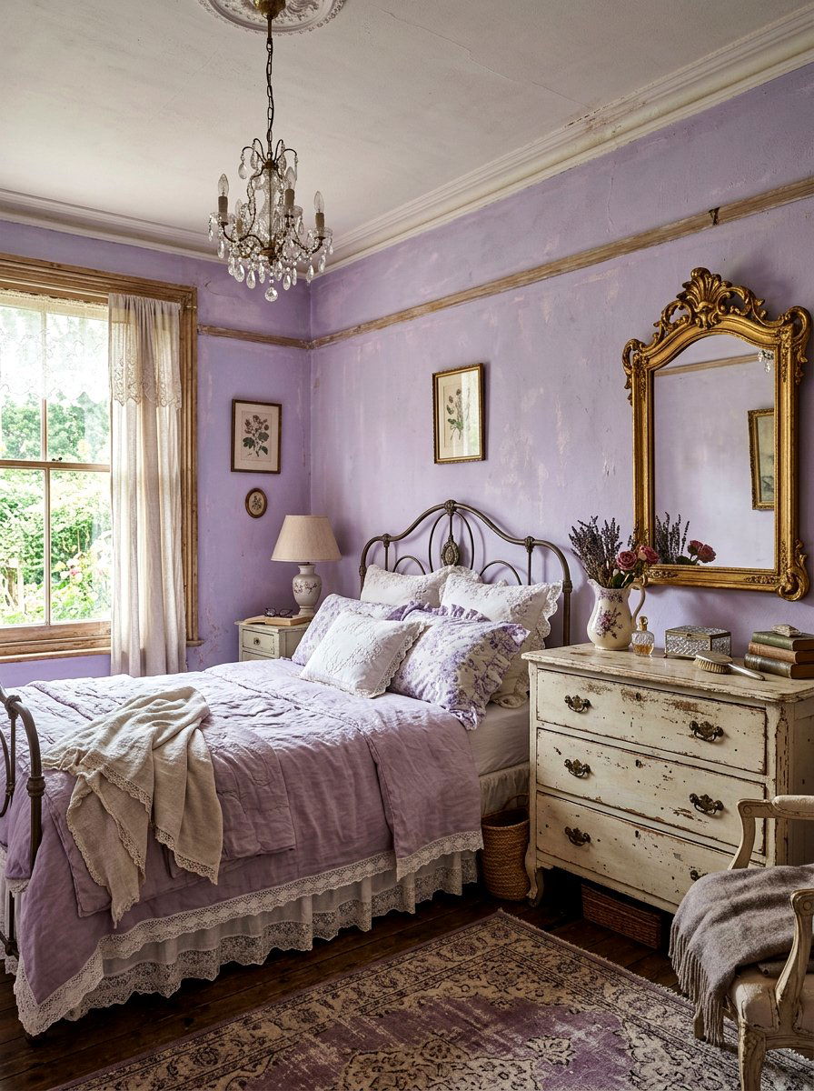Vintage lavender bedroom - 30 lavender bedroom ideas