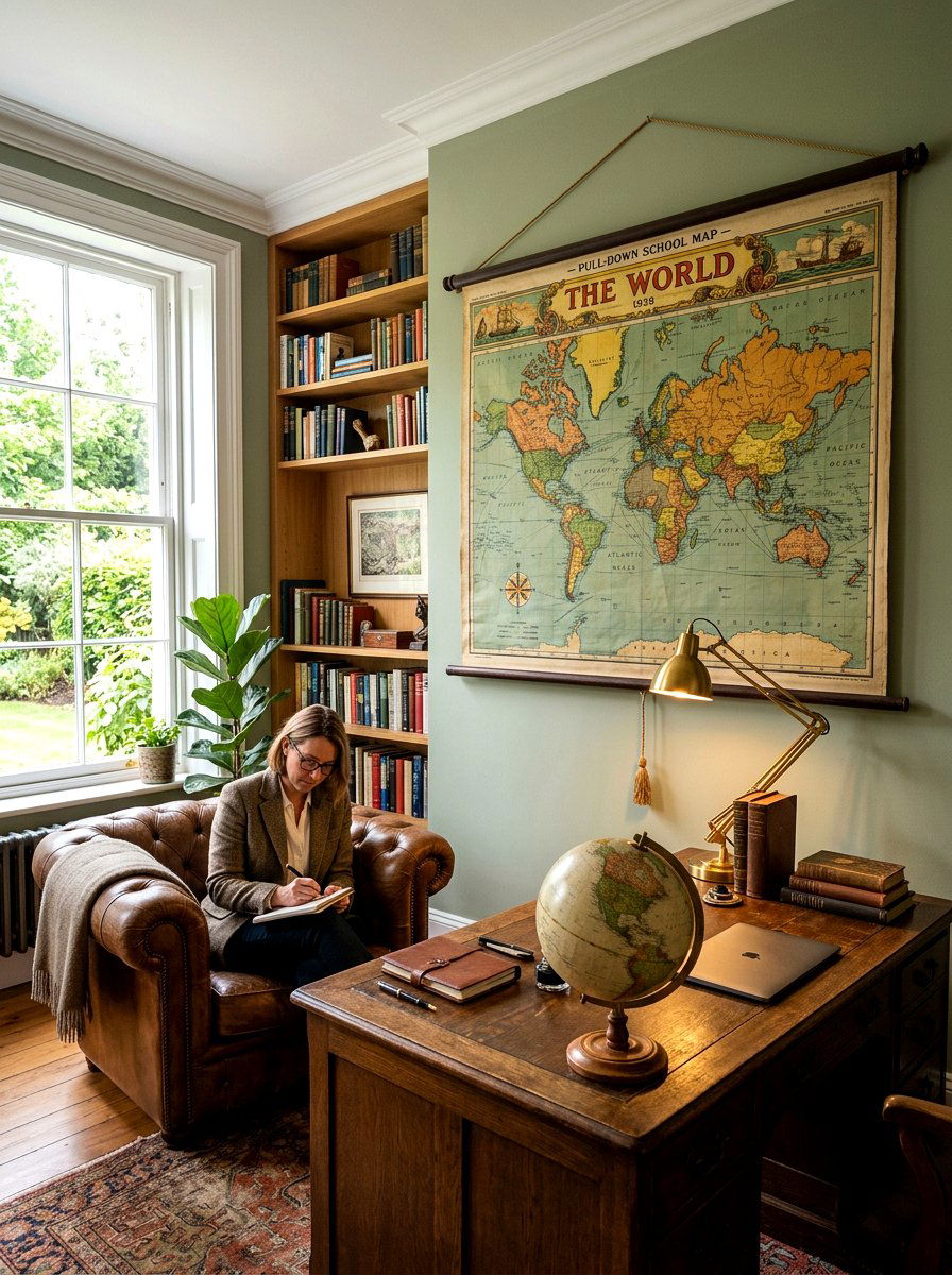 Vintage map art - 30 flea market decor ideas
