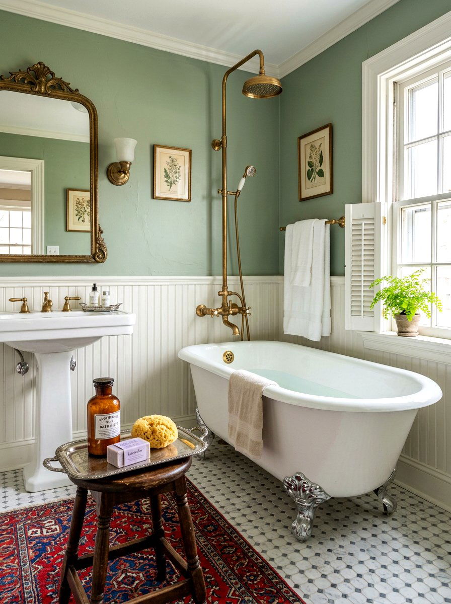 Vintage mixed metal bathroom - 30 mixed metal bathroom decor ideas